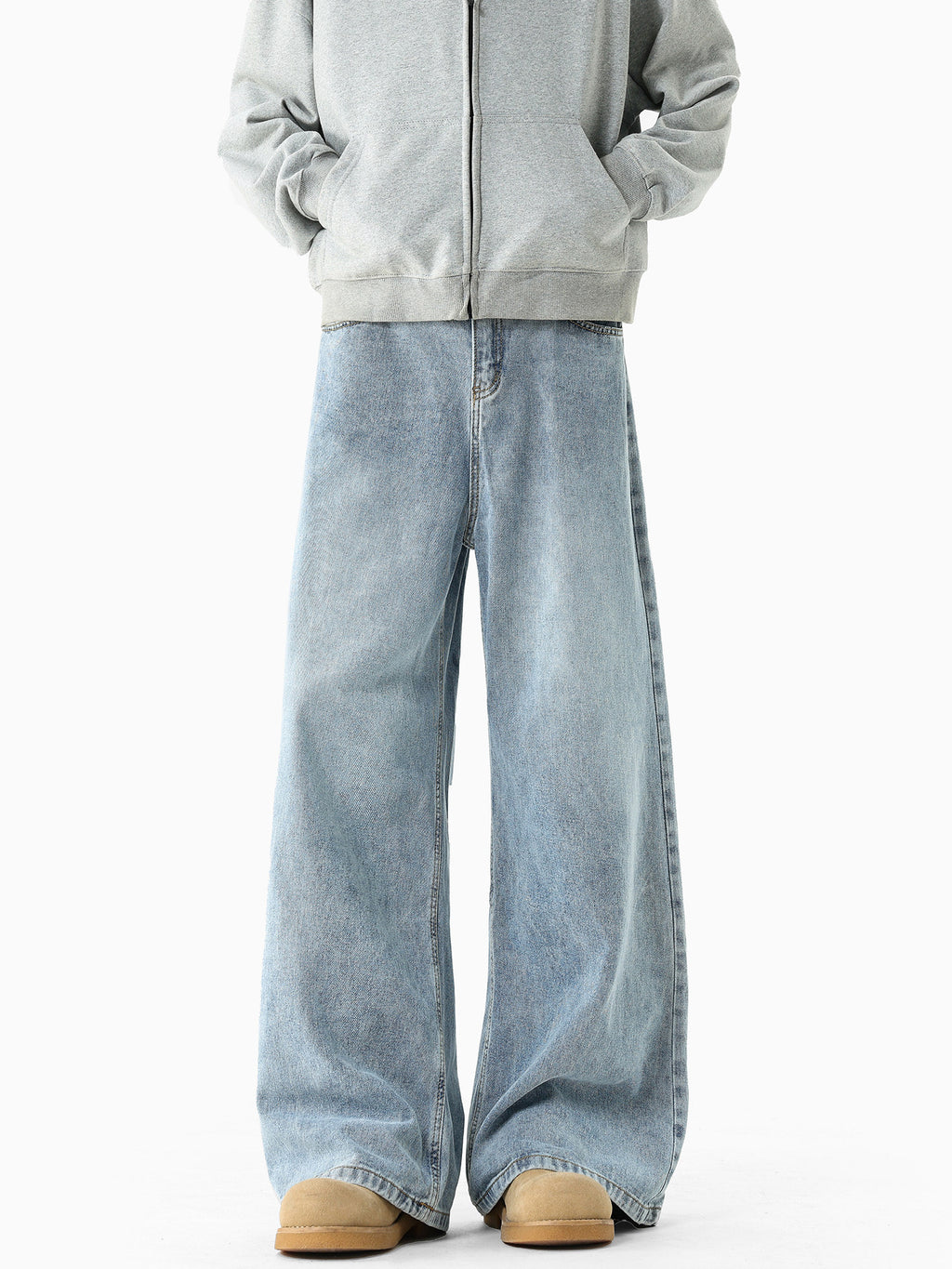 Vintage Washed Distressed Denim Jeans