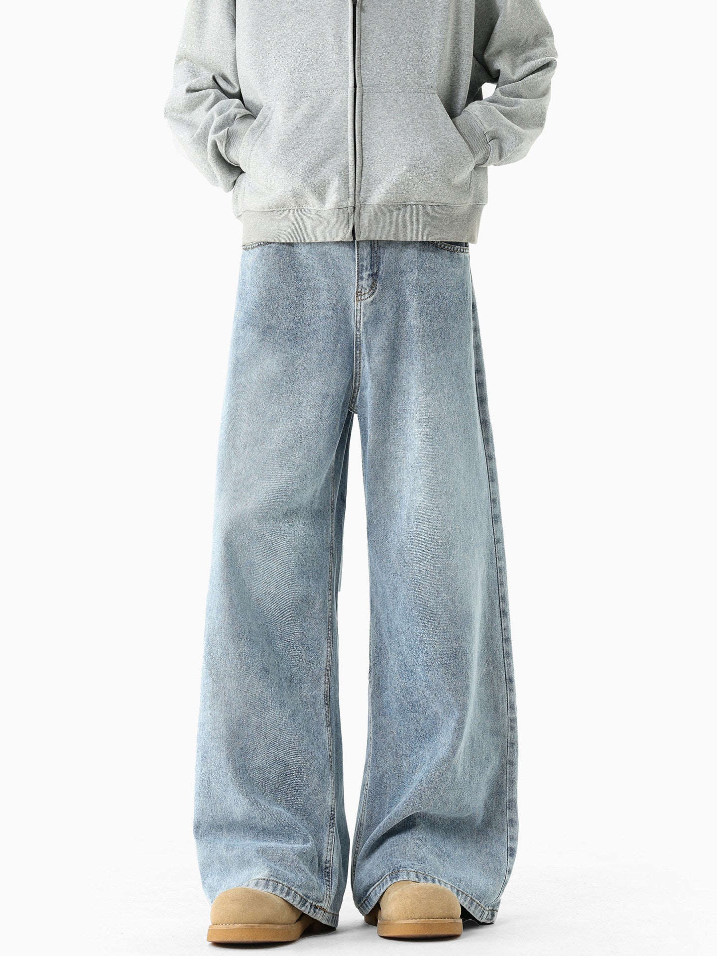 Vintage Washed Distressed Denim Jeans